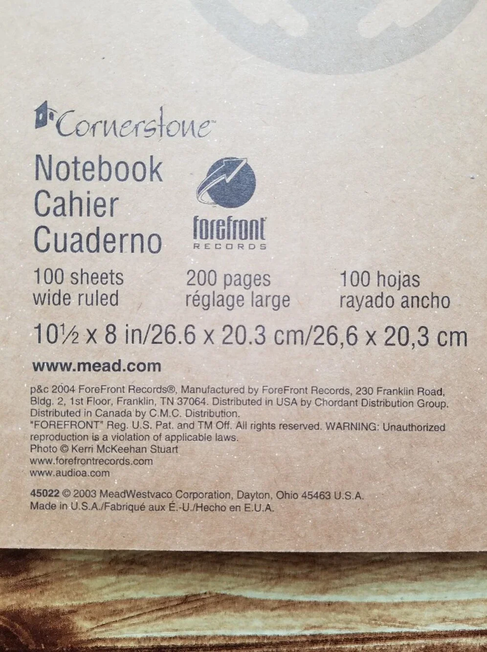 Audio Adrenaline Spiral Notebook Set Wide Ruled Sheets 2004 Christian Music Y2K